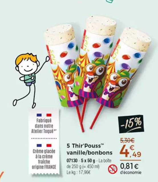 5 Thir'pouss Vanille - Bonbons