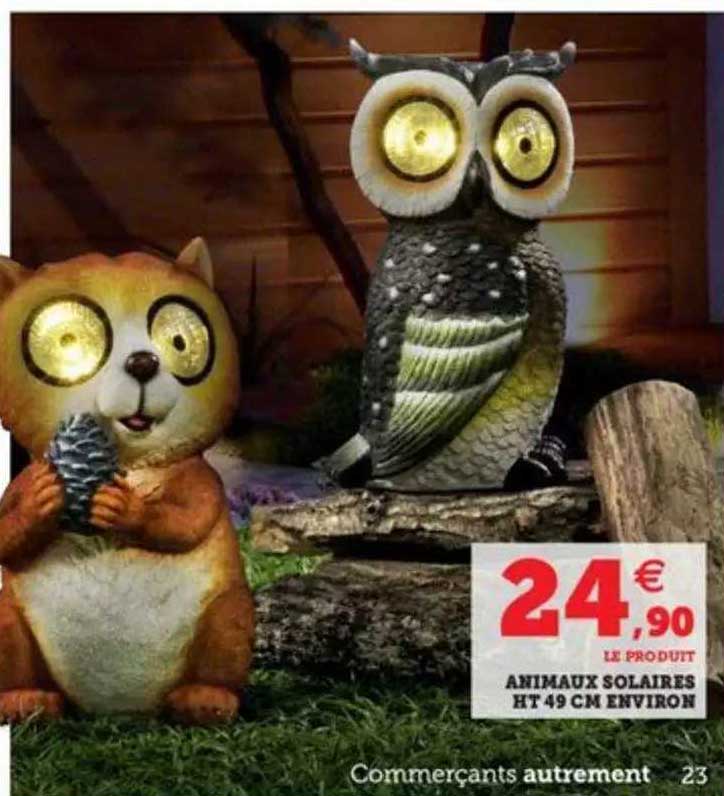animaux solaires ht 49 cm environ