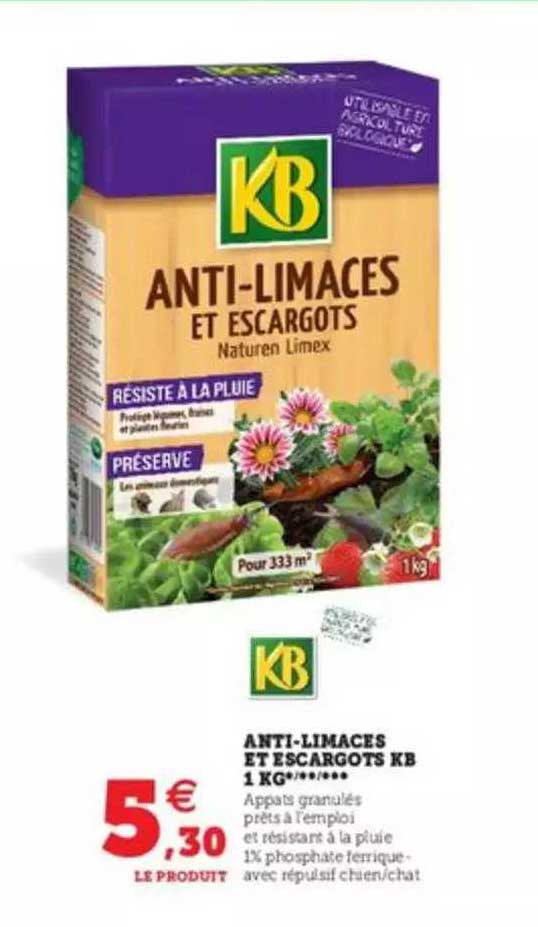 anti-limaces et escargots kb 1 kg