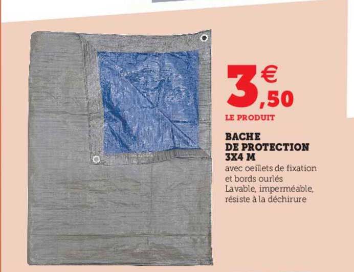 bâche de protection 3x4 m