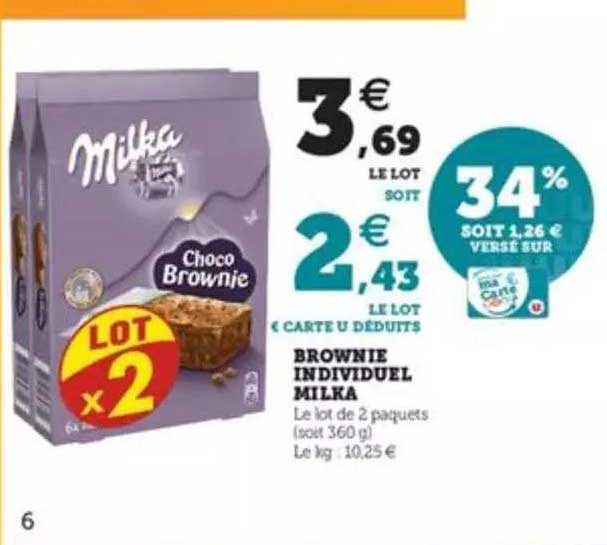 Brownie Individuel Milka
