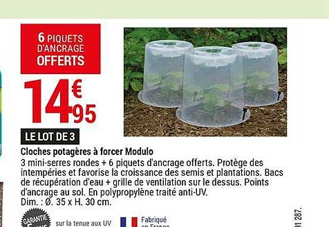 cloches potagères à forcer modulo