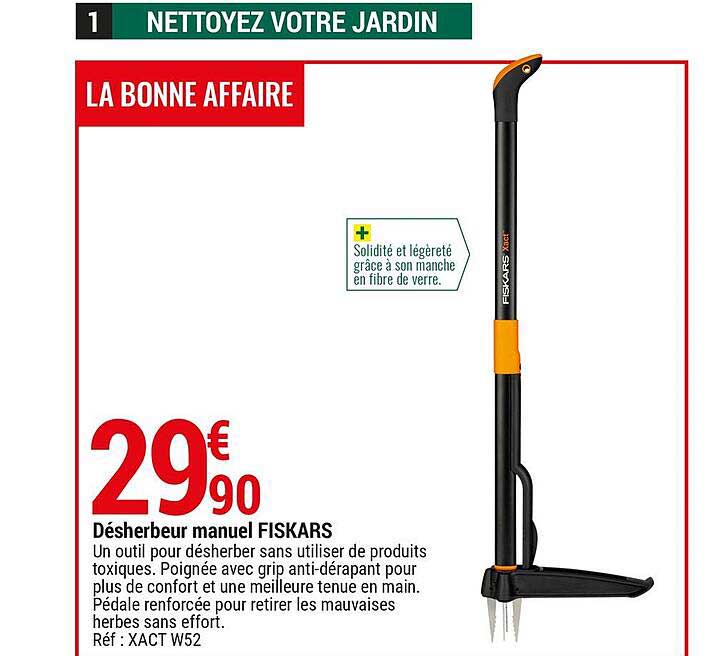 désherbeur manuel fiskars
