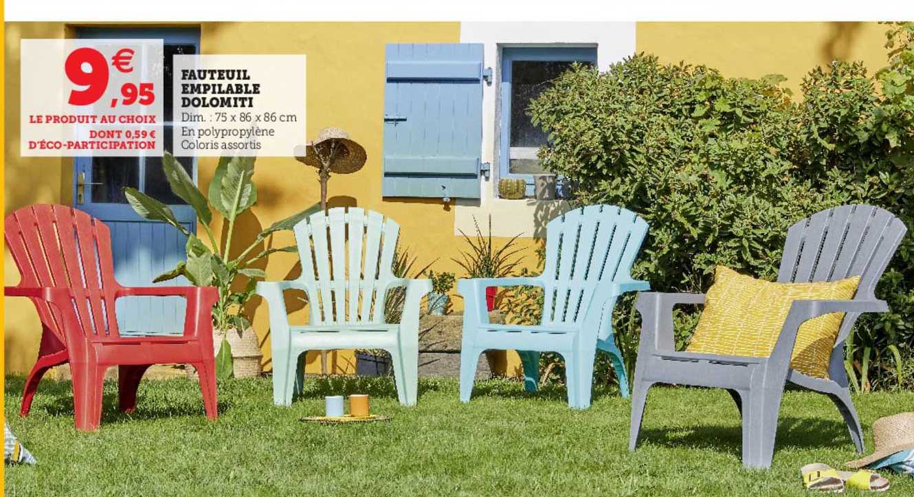 fauteuil empilable dolomiti