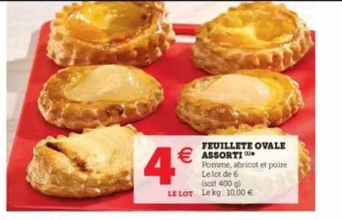 feuilleté ovale assorti