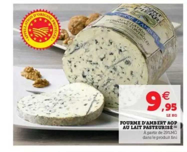 fourme d'ambert aop au lait pasteurisé