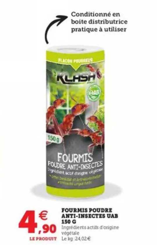 fourmis poudre anti-insectes uab 150 g