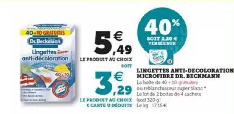 lingettes anti-décoloration microfibre dr. beckmann