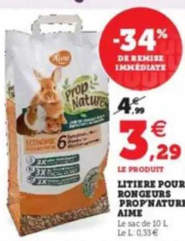 litière pour rongeurs prop'nature aimé