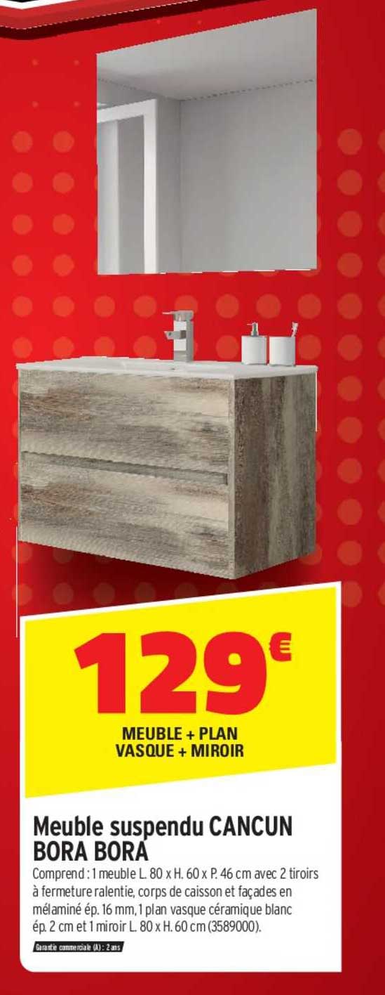 meuble suspendu cancun bora bora