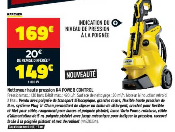 nettoyeur haute pression k4 power control