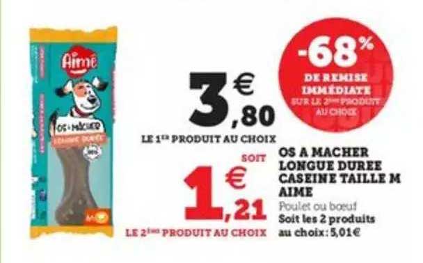 os à macher longue durée caseine taille m aimé