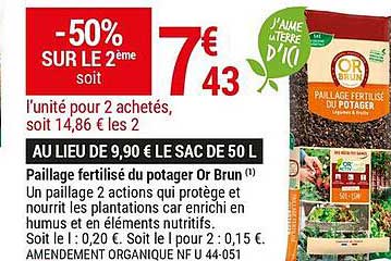 paillage fertilisé du potager or brun