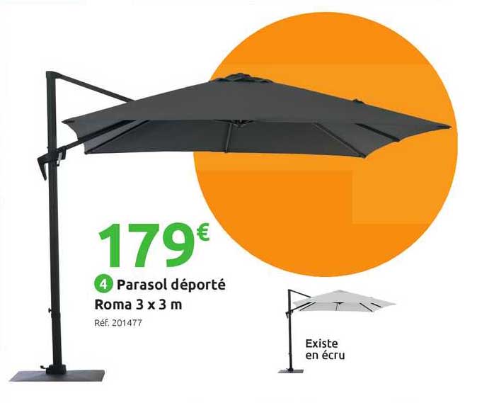 Parasol Déporté Roma 3 X 3 M