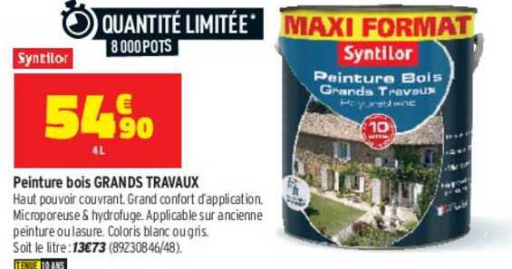 peinture bois grands travaux