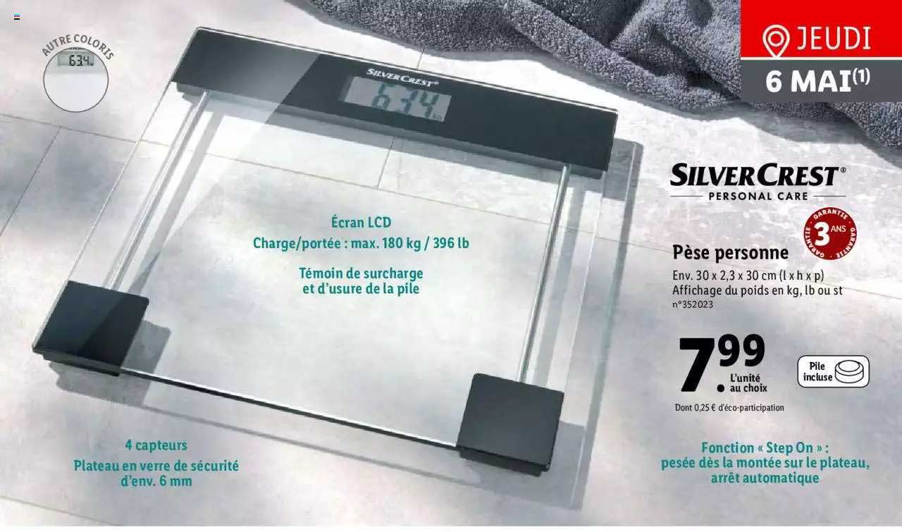 pèse personne silver crest