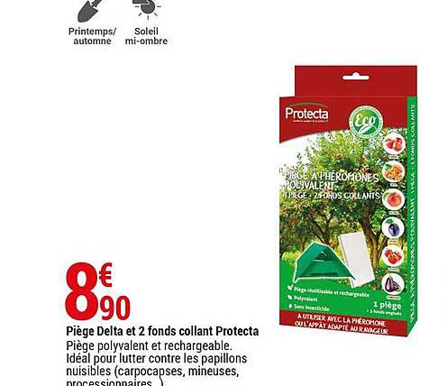 Piège Delta Et 2 Fonds Collant Protecta