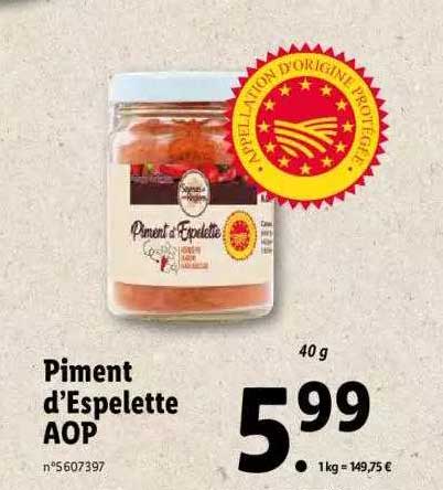 piment d'espelette aop