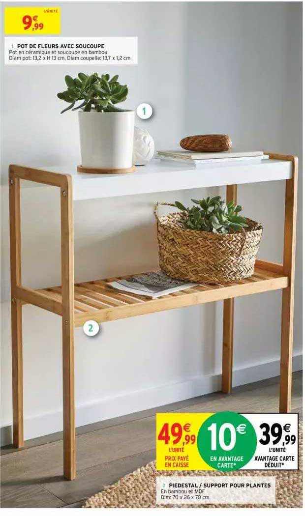 pot fleurs avec soucoupe, piédestal- support pour plantes