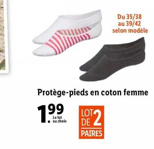 protège-pieds en coton femme