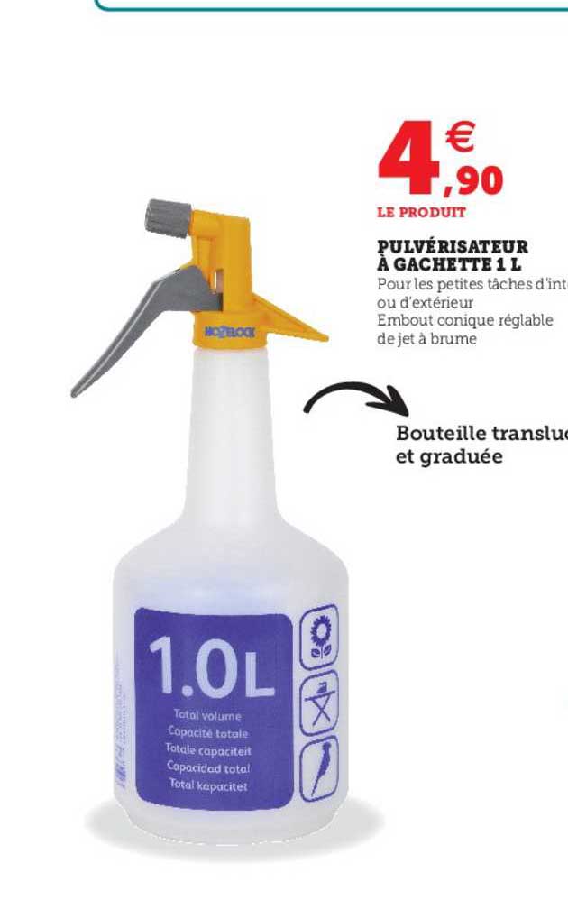 pulvérisateur à gâchette 1 l