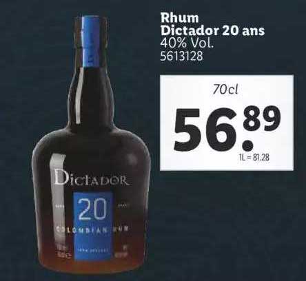 rhum dictador 20 ans