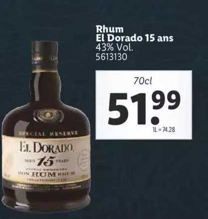 rhum el dorado 15 ans