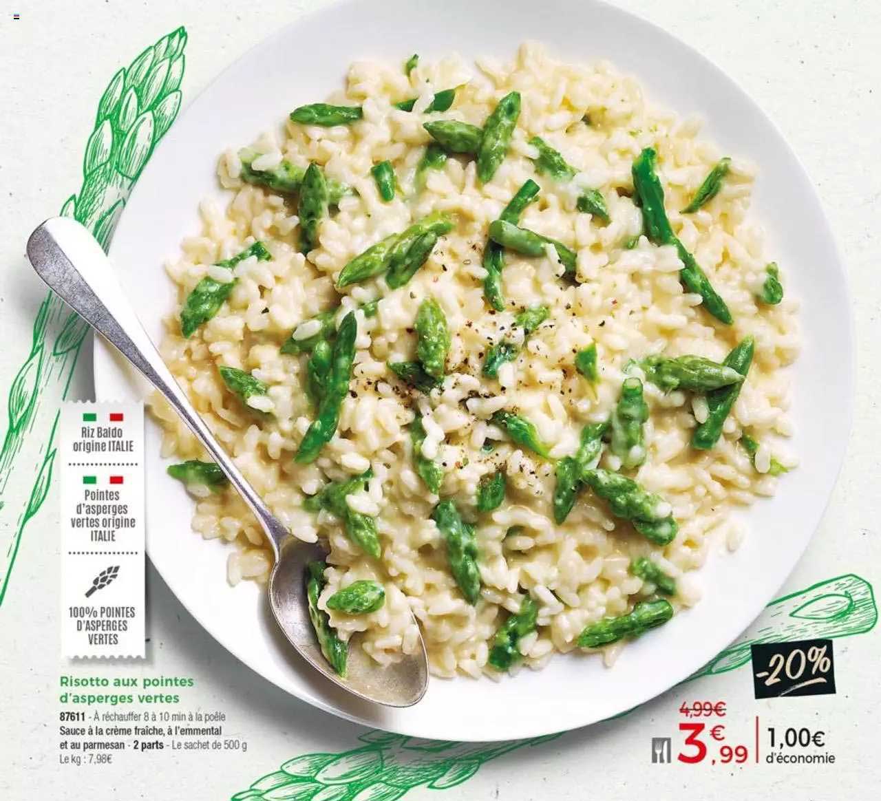 risotto aux pointes d'asperges vertes