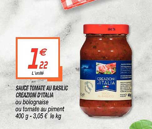 sauce tomate au basilic creazioni d'italia