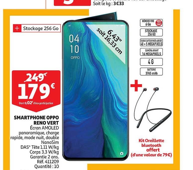 Smartphone Oppo Reno Vert