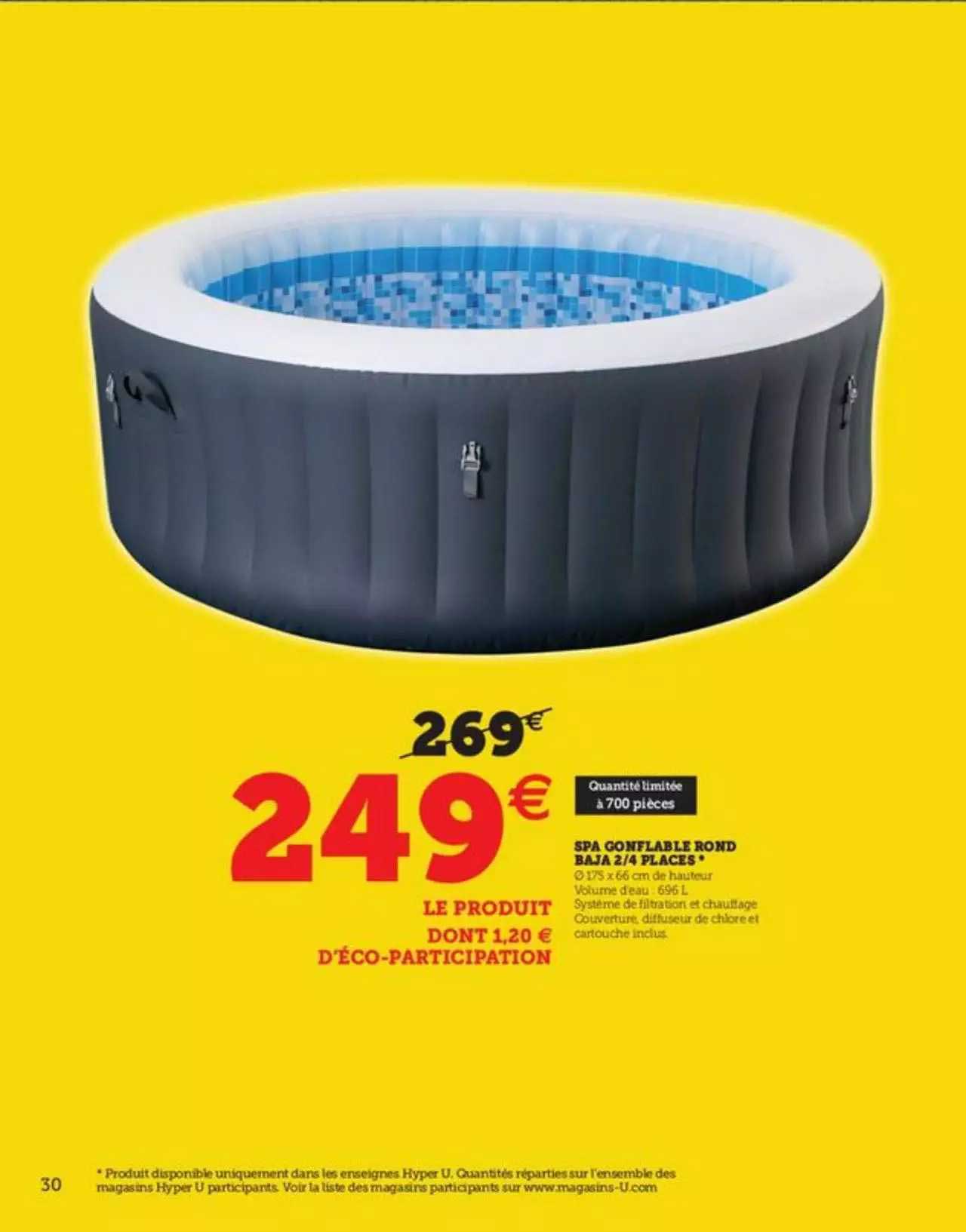 spa gonflable rond baja 2-4 places