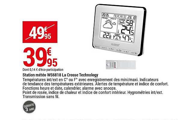 station météo ws6818 la crosse technology