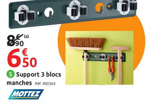 support 3 blocs manches mottez