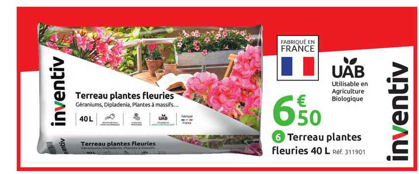 terreau plantes fleuries inventiv