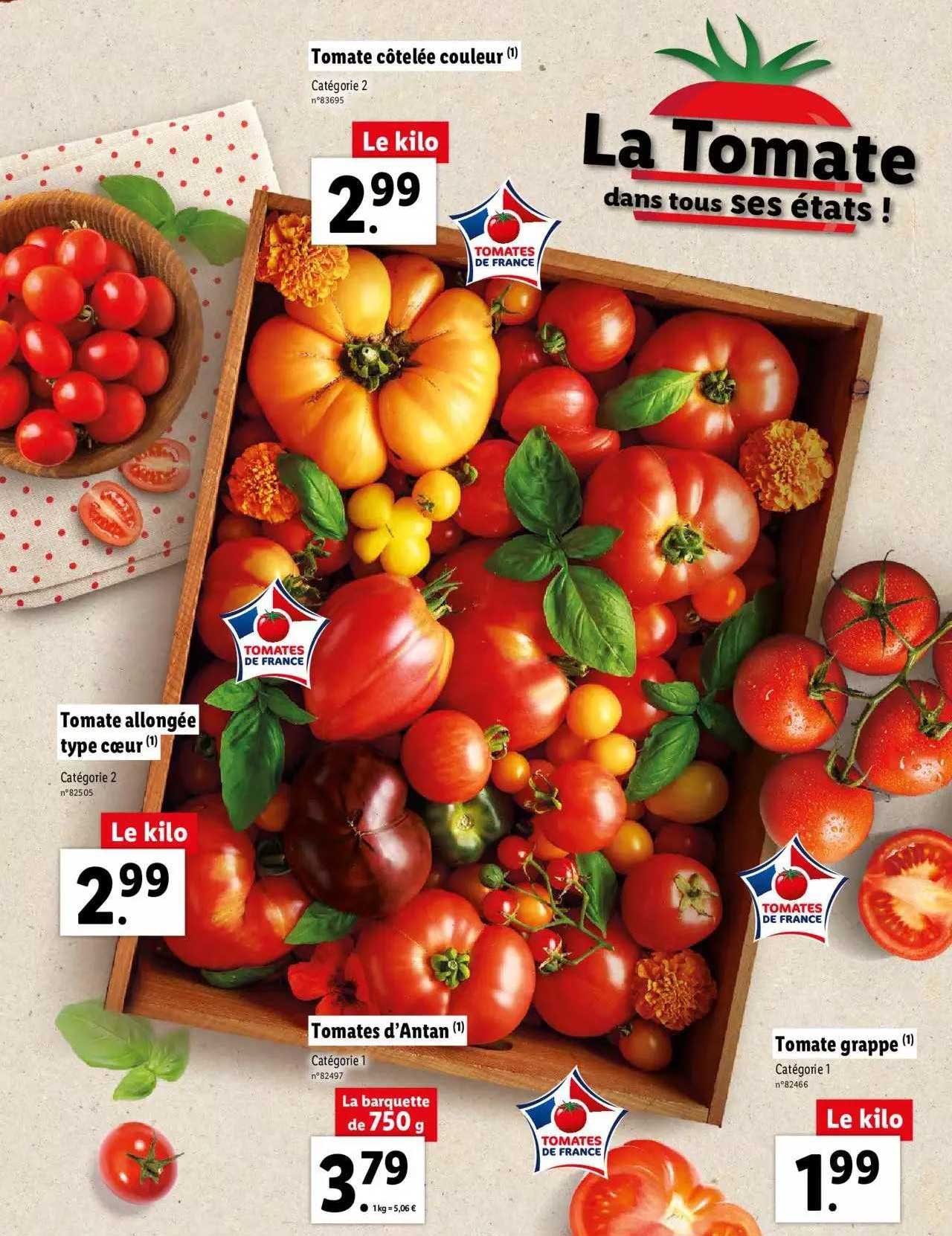 tomate côtelée couleur, tomate allongée type cœur, tomate d'antan, tomate grappe