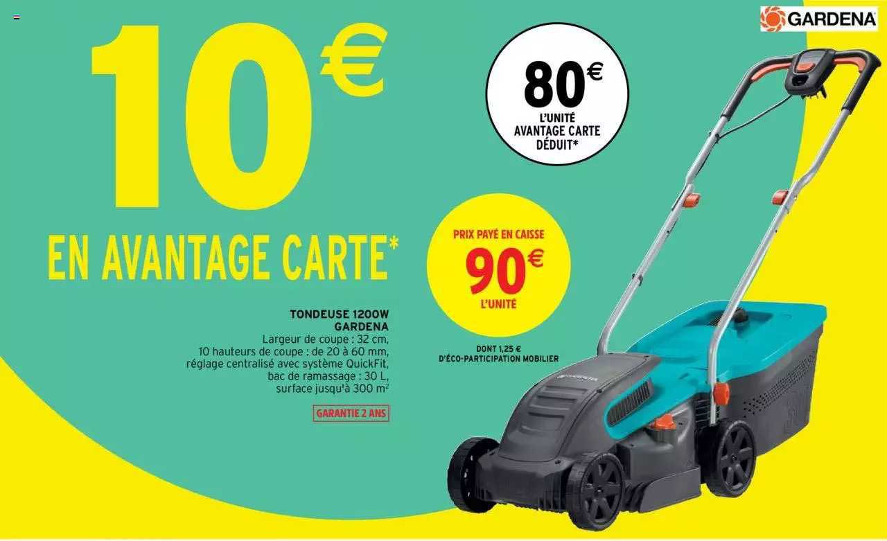 Tondeuse 1200w Gardena