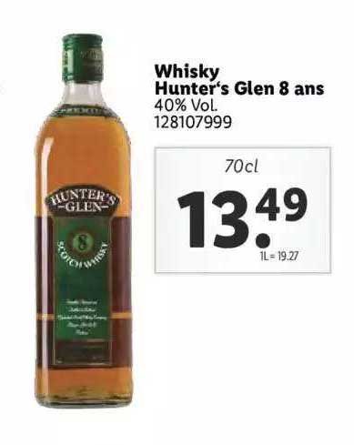 whisky hunter's glen 8 ans
