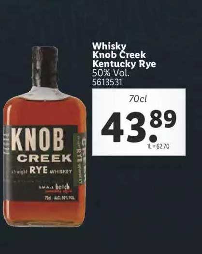whisky knob creek kentucky rye