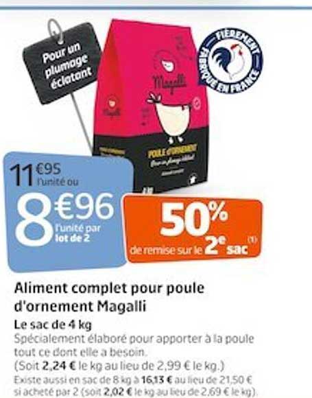 aliment complet pour poule d'ornement magalli