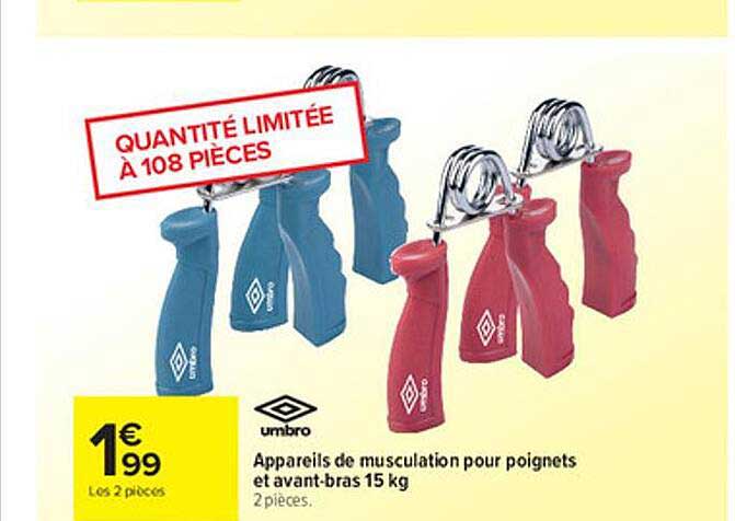 appareils de musculation pour poignets et avant-bras 15 kg