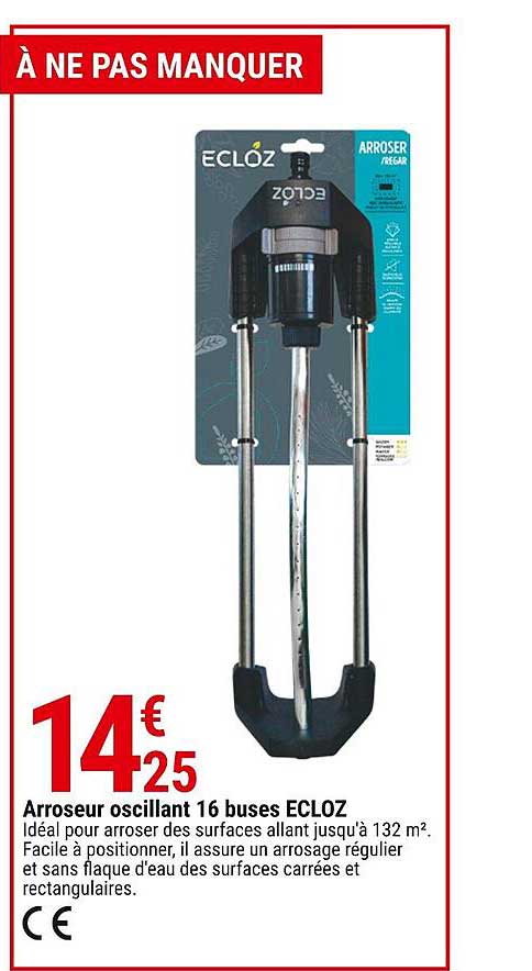 arroseur oscillant 16 buses ecloz
