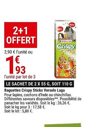 baguettes crispy sticks versele laga