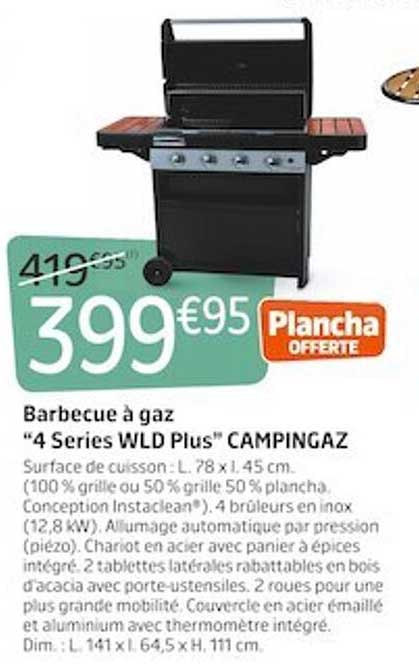 barbecue à gaz "4 séries wld plus" campingaz