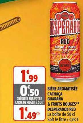 bière aromatisée cachaça guarana & fruits rouges desperados red