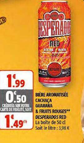 bière aromatisée cachaça guarana & fruits rouges desperados red