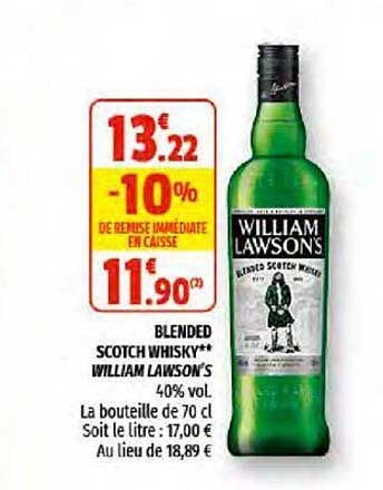blended scotch whisky william lawson's
