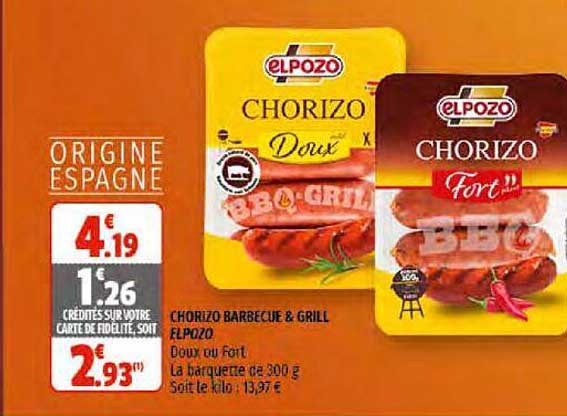 chorizo barbecue & gill elpozo