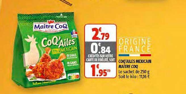 coq'ailes mexicain maître coq