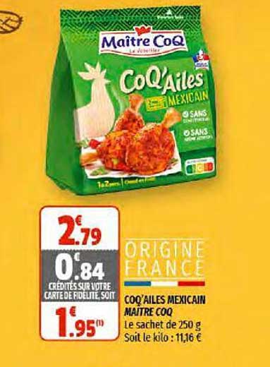 coq'ailes mexicain maître coq