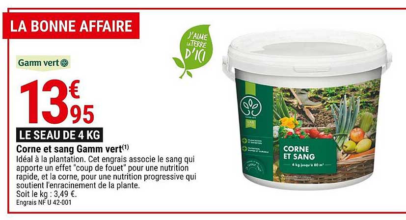 corne et sang gamme vert